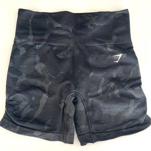 Gymshark Adapt Black Camo Shorts